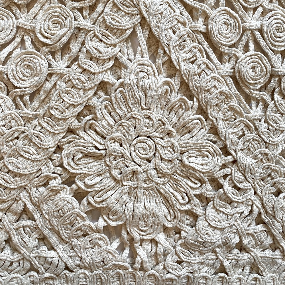 NWT en Crème Lilliana Crochet Top Boho Natural Cream Color No Size - Picture 4 of 8